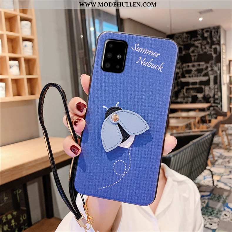 Hülle Samsung Galaxy A51 Schutz Mode Weiche Case Handy Sterne Blau