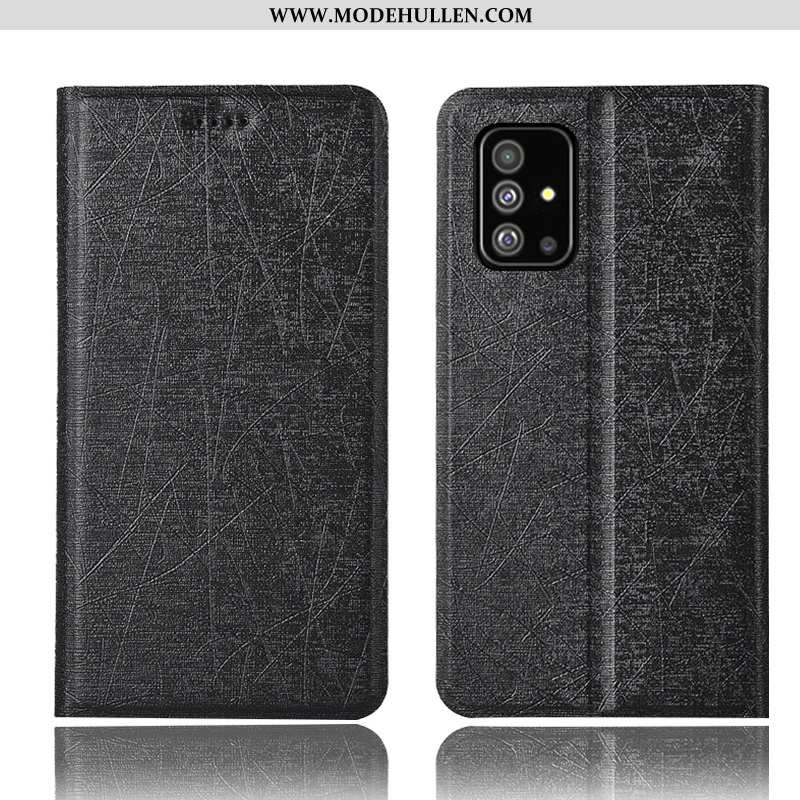 Hülle Samsung Galaxy A51 Schutz Sterne Alles Inklusive Folio Schwarz Case