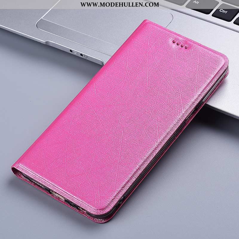 Hülle Samsung Galaxy A60 Lederhülle Clamshell Sterne Handy Rosa Case