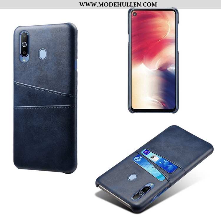 Hülle Samsung Galaxy A60 Lederhülle Leder Gelb Sterne Kuh Hintere Abdeckung Gelbe