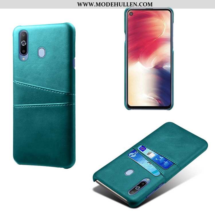 Hülle Samsung Galaxy A60 Lederhülle Leder Gelb Sterne Kuh Hintere Abdeckung Gelbe