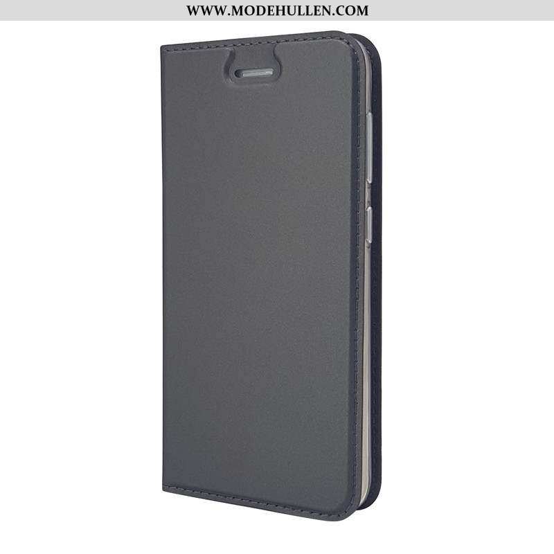 Hülle Samsung Galaxy A60 Lederhülle Weiche Folio Sterne Handy Silikon Schwarz