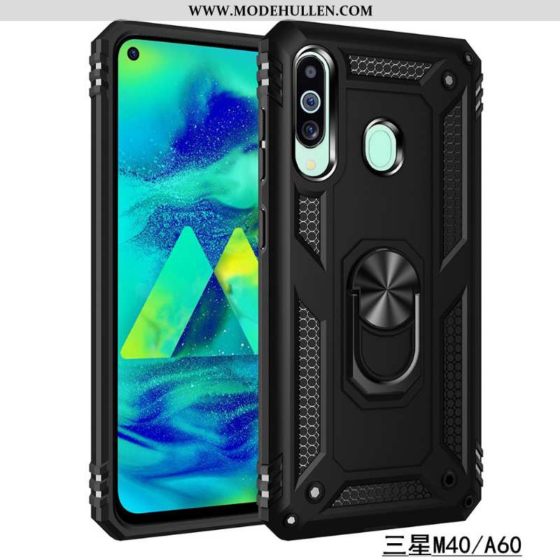 Hülle Samsung Galaxy A60 Persönlichkeit Kreativ Magnetismus Schutz Ring Case Rote