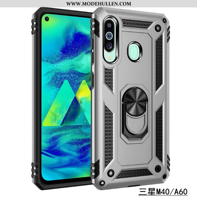 Hülle Samsung Galaxy A60 Persönlichkeit Kreativ Magnetismus Schutz Ring Case Rote