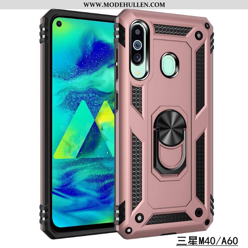 Hülle Samsung Galaxy A60 Persönlichkeit Kreativ Magnetismus Schutz Ring Case Rote