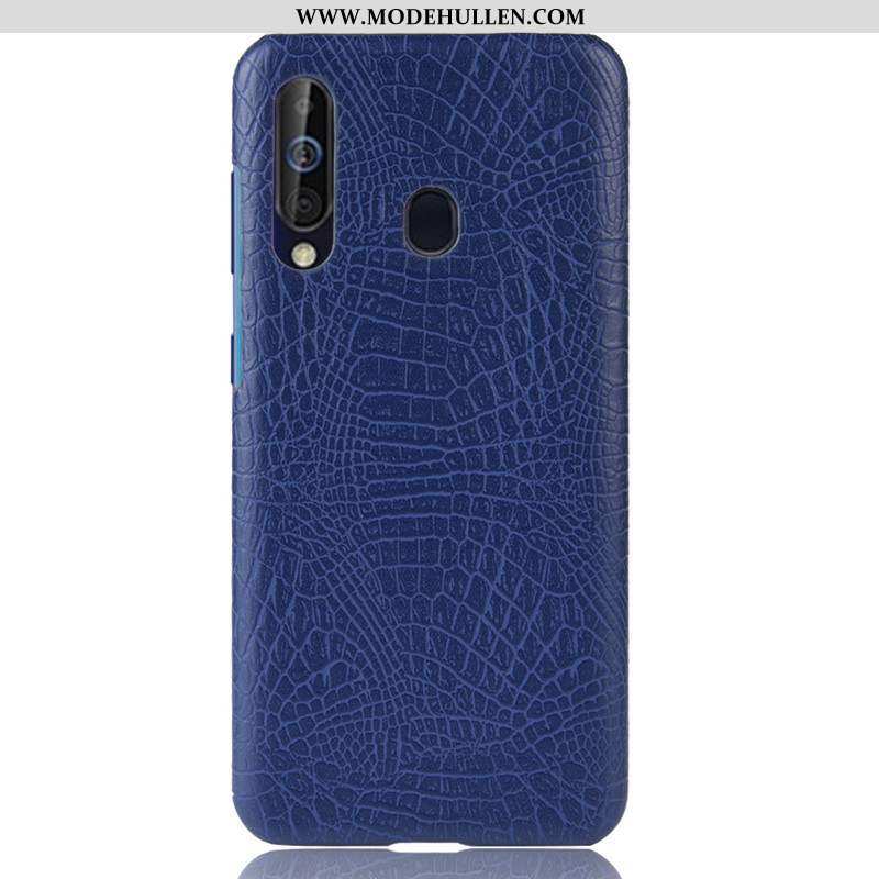Hülle Samsung Galaxy A60 Persönlichkeit Muster Anti-sturz Krokodilmuster Rot Lederhülle Sterne Rote