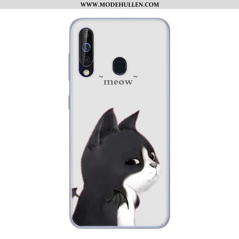 Hülle Samsung Galaxy A60 Silikon Schutz Case Anti-sturz Schwarz Karikatur