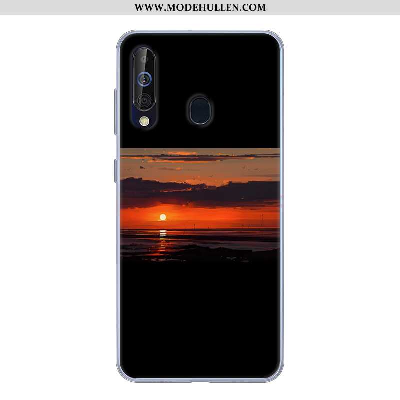 Hülle Samsung Galaxy A60 Silikon Schutz Case Anti-sturz Schwarz Karikatur