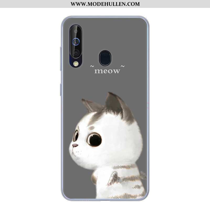 Hülle Samsung Galaxy A60 Silikon Schutz Case Anti-sturz Schwarz Karikatur