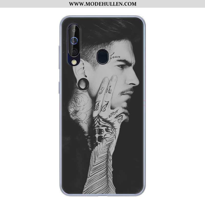 Hülle Samsung Galaxy A60 Silikon Schutz Case Anti-sturz Schwarz Karikatur