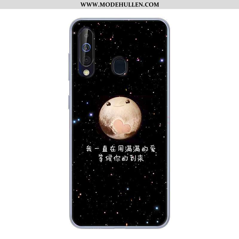 Hülle Samsung Galaxy A60 Silikon Schutz Case Anti-sturz Schwarz Karikatur