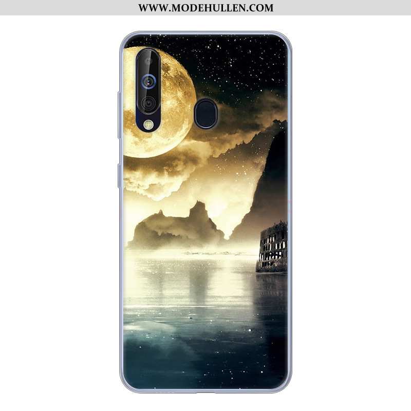 Hülle Samsung Galaxy A60 Silikon Schutz Case Anti-sturz Schwarz Karikatur