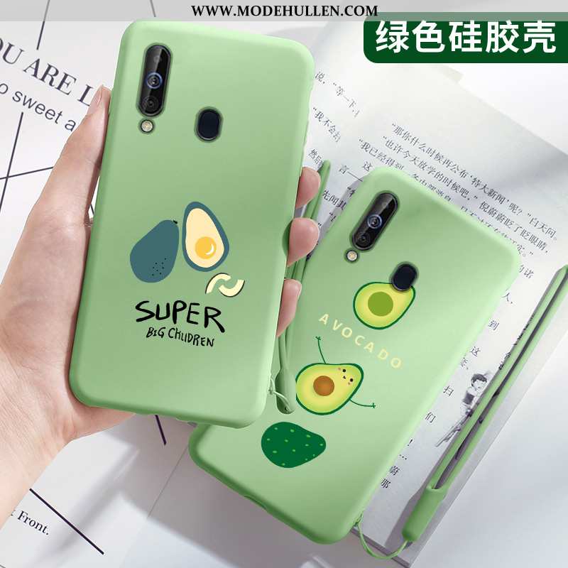 Hülle Samsung Galaxy A60 Silikon Schutz Sterne Mini Case Grün Karikatur