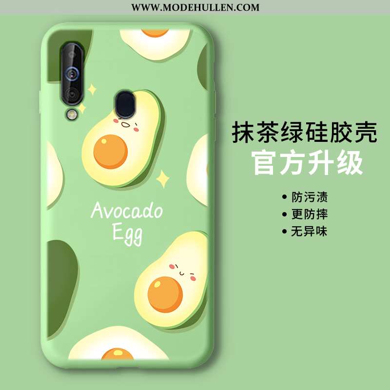 Hülle Samsung Galaxy A60 Silikon Schutz Sterne Mini Case Grün Karikatur