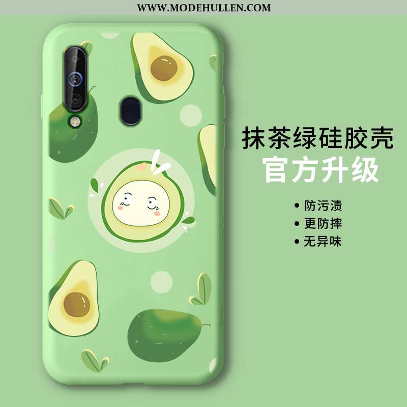 Hülle Samsung Galaxy A60 Silikon Schutz Sterne Mini Case Grün Karikatur