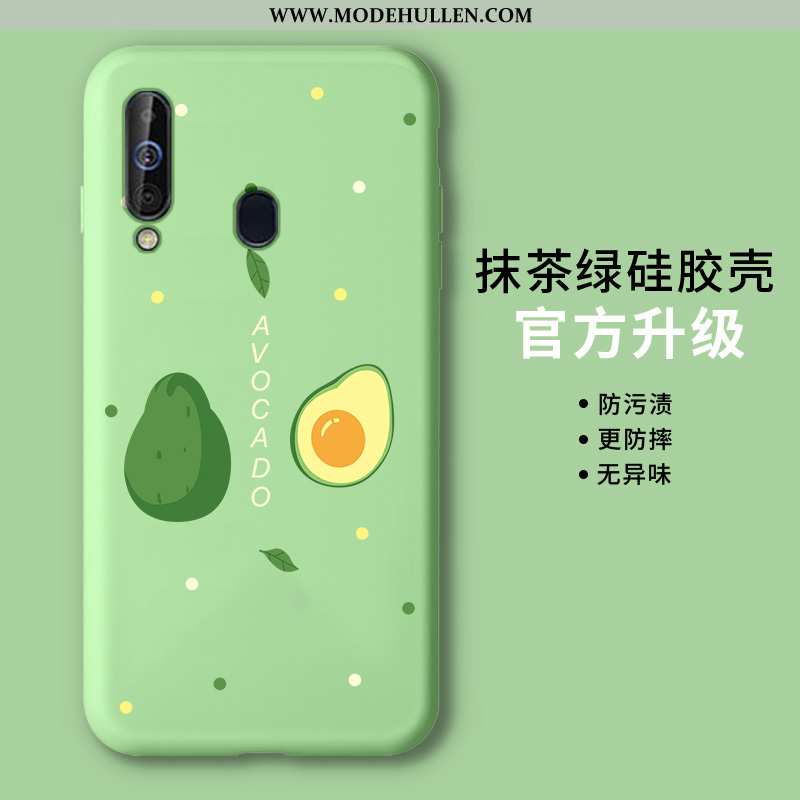 Hülle Samsung Galaxy A60 Silikon Schutz Sterne Mini Case Grün Karikatur