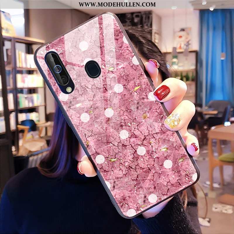 Hülle Samsung Galaxy A60 Weiche Muster Diamantform Sterne Trend Neu Case Blau