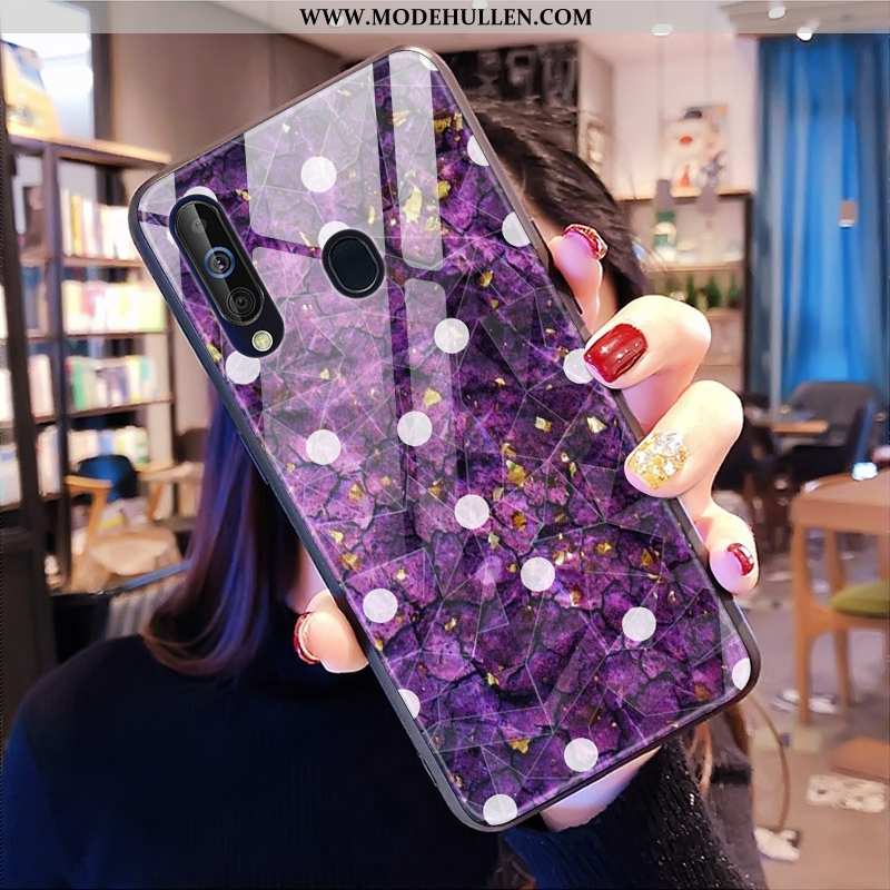 Hülle Samsung Galaxy A60 Weiche Muster Diamantform Sterne Trend Neu Case Blau