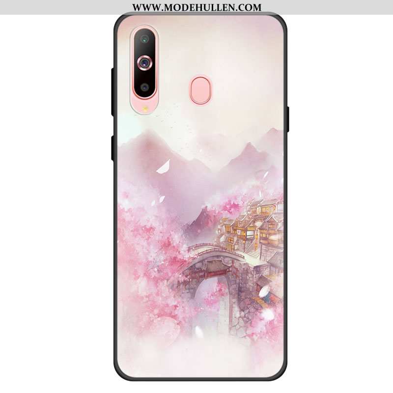 Hülle Samsung Galaxy A60 Weiche Silikon Sterne Case Frisch Persönlichkeit Rosa