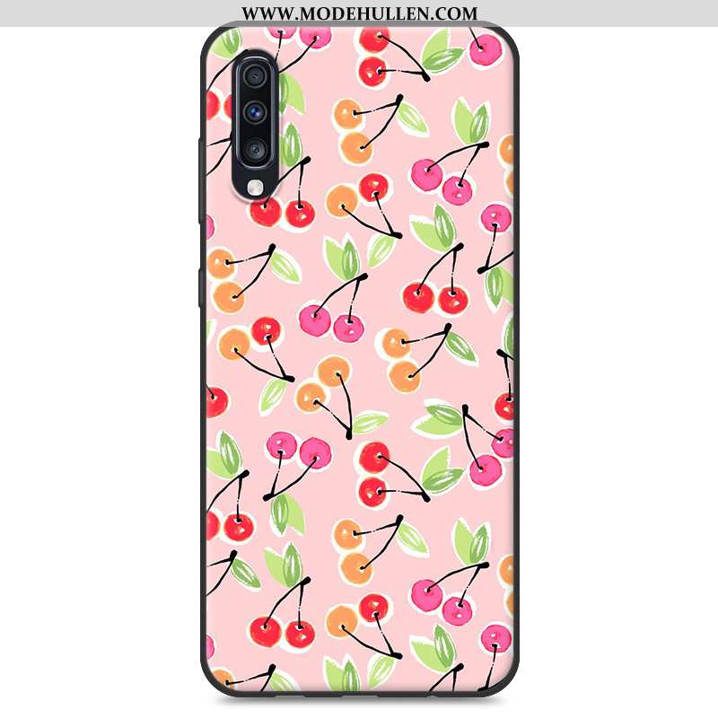 Hülle Samsung Galaxy A70 Silikon Case Schutz Handy Netto Rot Kratzfest Case Einfassung Gelbe