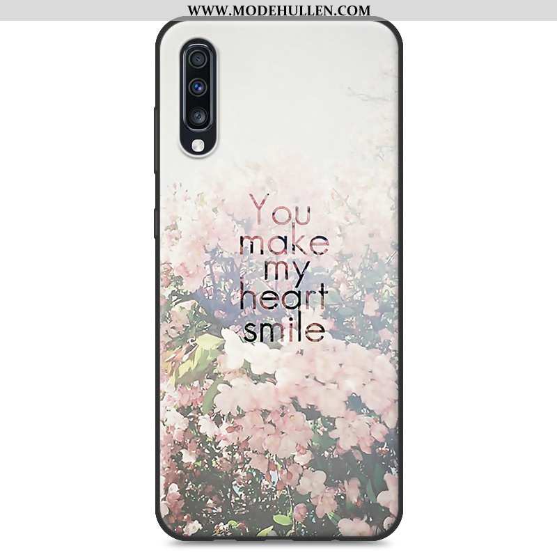 Hülle Samsung Galaxy A70 Silikon Case Schutz Handy Netto Rot Kratzfest Case Einfassung Gelbe