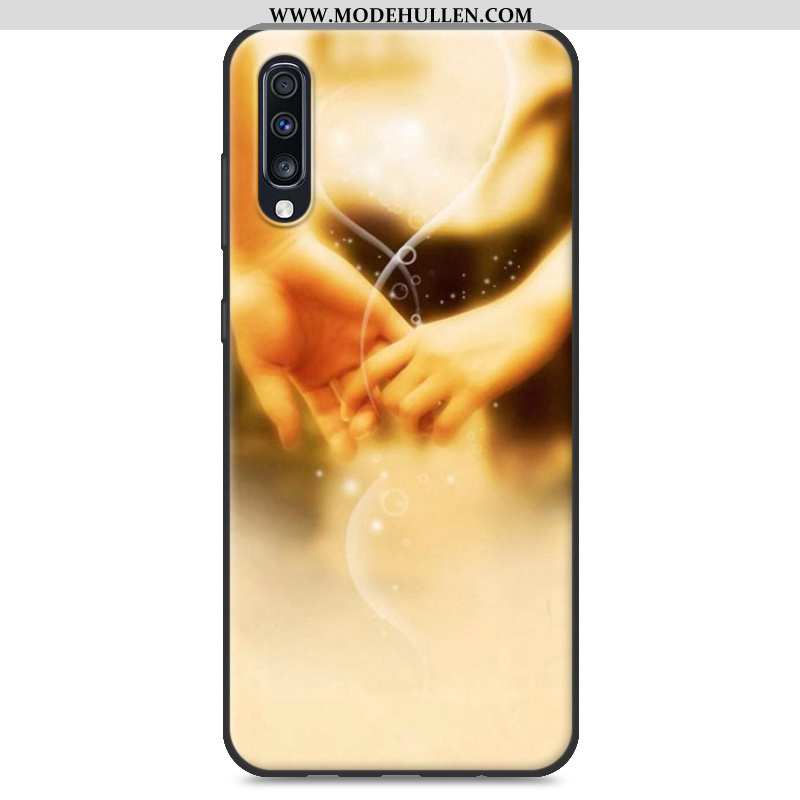 Hülle Samsung Galaxy A70 Silikon Case Schutz Handy Netto Rot Kratzfest Case Einfassung Gelbe