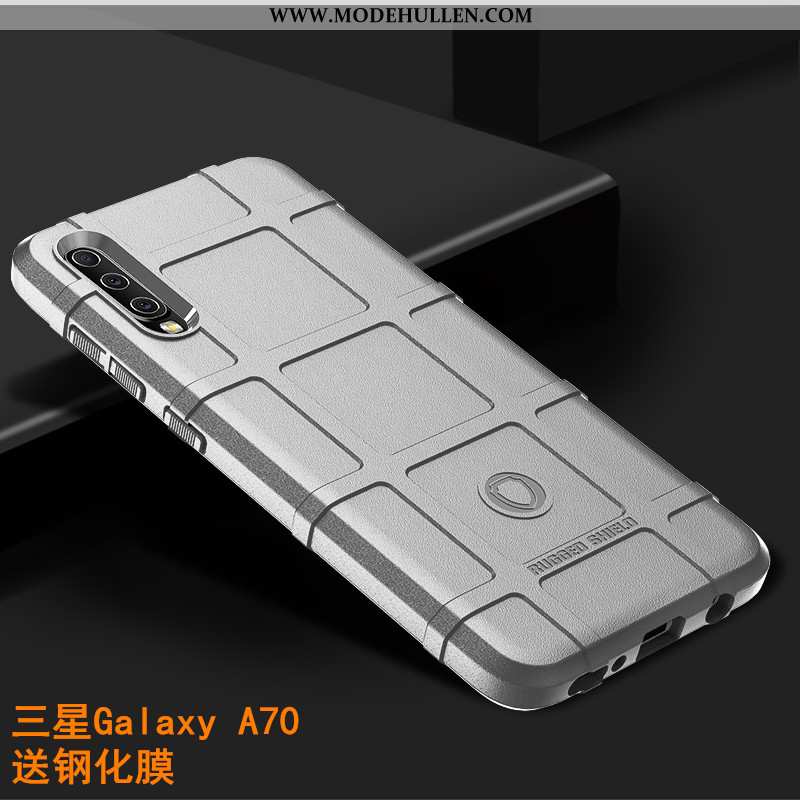 Hülle Samsung Galaxy A70 Weiche Silikon Luxus Schwarz Trend Persönlichkeit