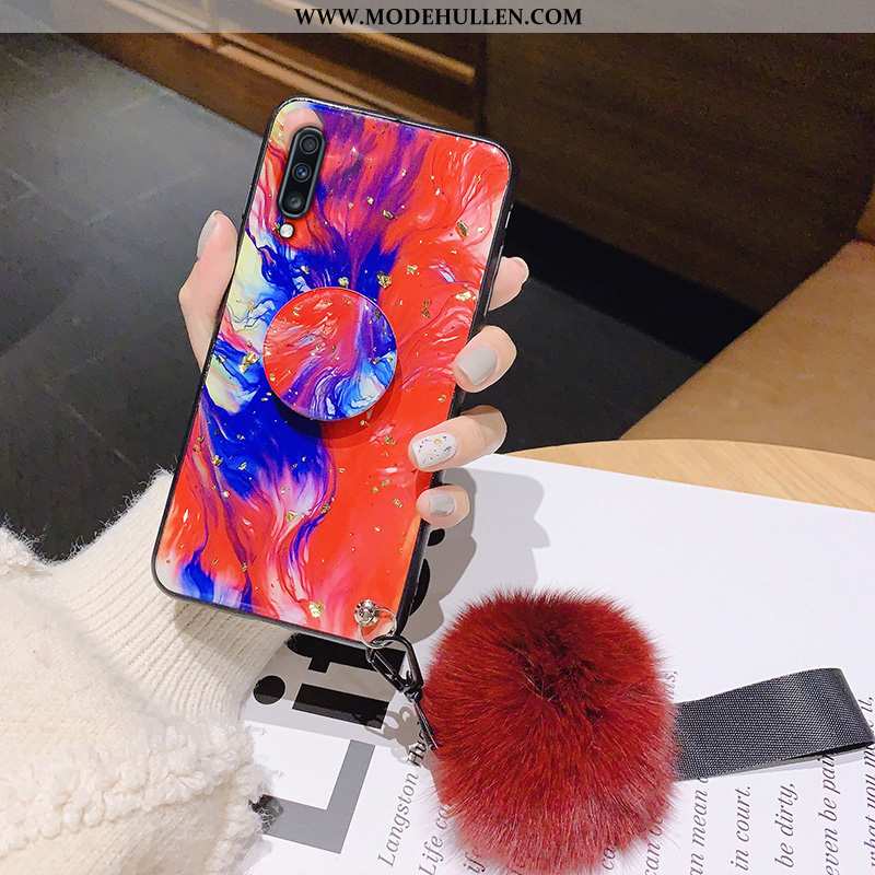 Hülle Samsung Galaxy A70 Weiche Silikon Schutz Handy Persönlichkeit Rot Kreativ Rote