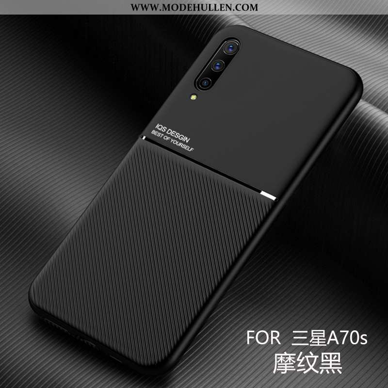 Hülle Samsung Galaxy A70s Dünne Silikon Super Case Sterne Trend Liebhaber Schwarz