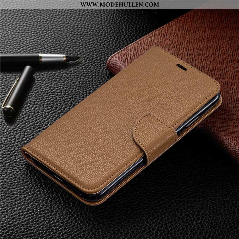 Hülle Samsung Galaxy A70s Schutz Lederhülle Case Karte Trend Handy Grün