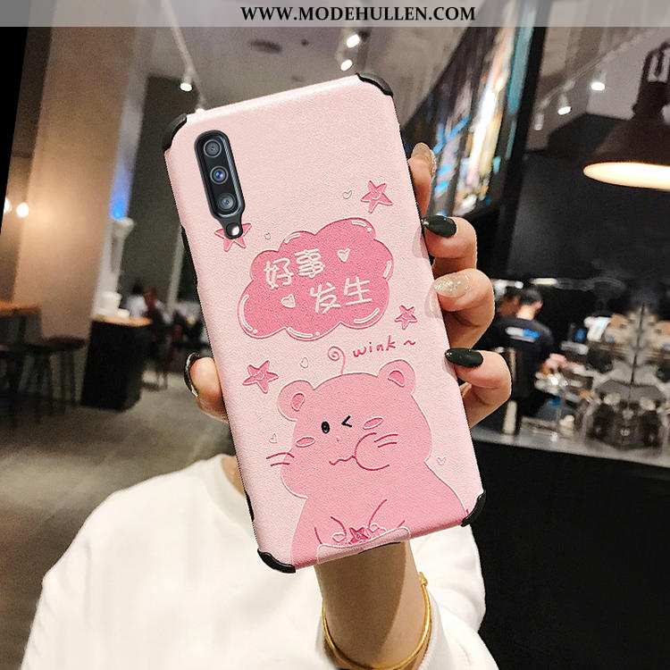 Hülle Samsung Galaxy A70s Schutz Persönlichkeit Sterne Case Karikatur Einfach Weiß Weiße