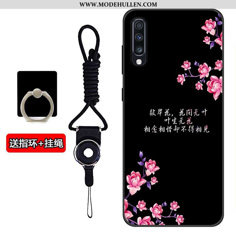 Hülle Samsung Galaxy A70s Schutz Silikon Handy Schwarz Case Einfassung