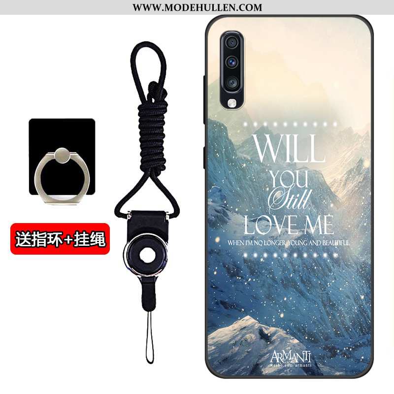 Hülle Samsung Galaxy A70s Schutz Silikon Handy Schwarz Case Einfassung