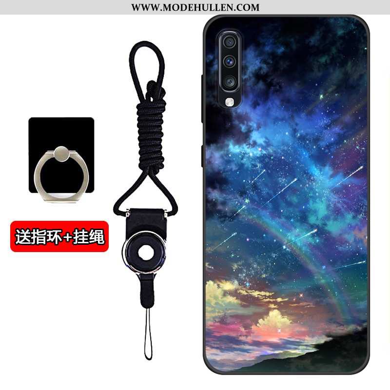 Hülle Samsung Galaxy A70s Schutz Silikon Handy Schwarz Case Einfassung