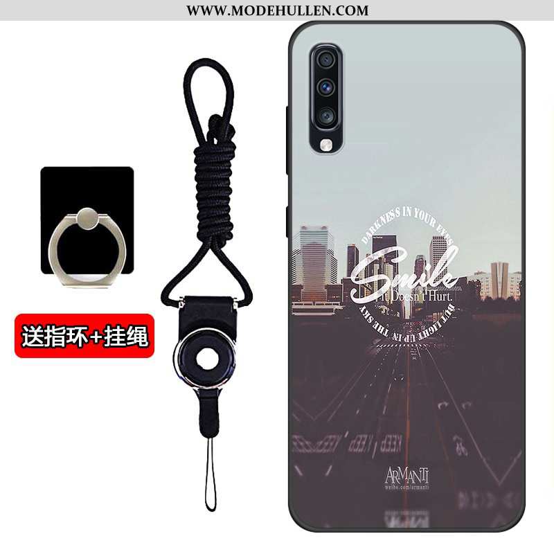 Hülle Samsung Galaxy A70s Schutz Silikon Handy Schwarz Case Einfassung