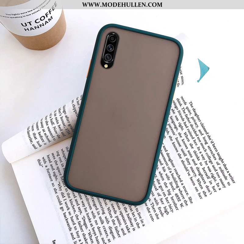 Hülle Samsung Galaxy A70s Weiche Schutz Trend Einfach Transparent Case Handy Schwarz