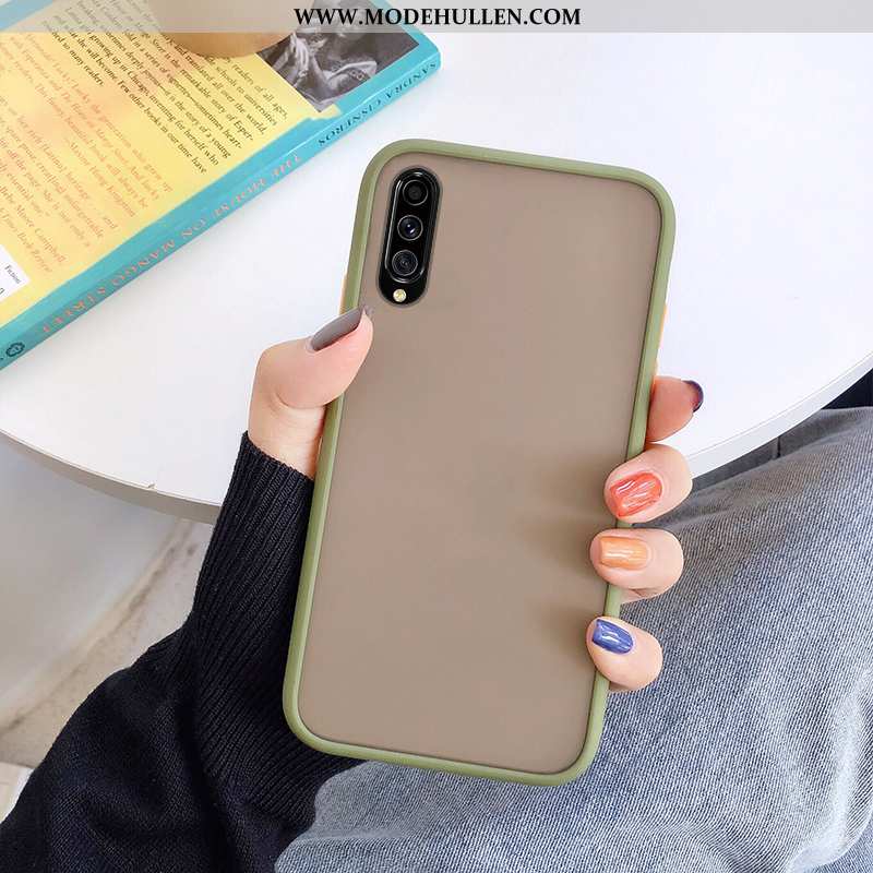 Hülle Samsung Galaxy A70s Weiche Schutz Trend Einfach Transparent Case Handy Schwarz