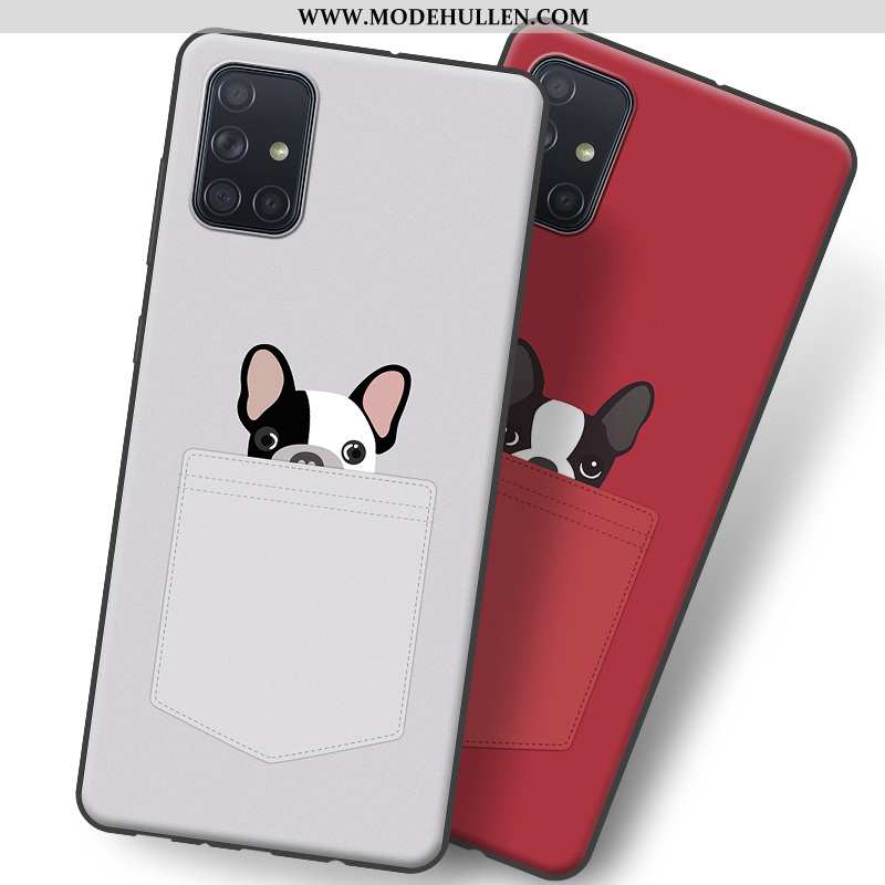 Hülle Samsung Galaxy A71 Karikatur Trend Case Kreativ Sterne Handy Silikon Grau