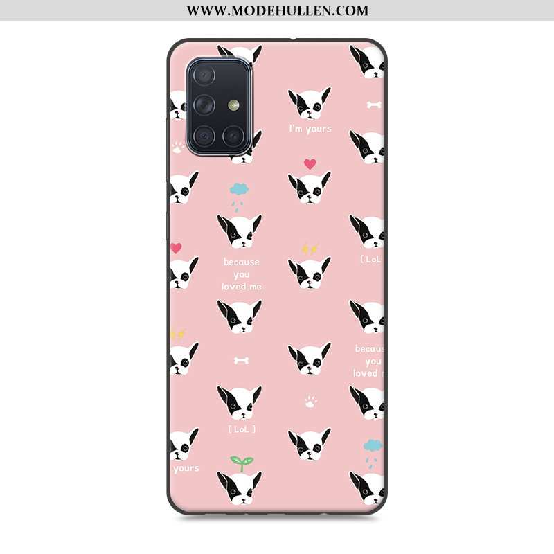 Hülle Samsung Galaxy A71 Karikatur Trend Case Kreativ Sterne Handy Silikon Grau