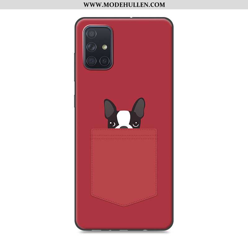 Hülle Samsung Galaxy A71 Karikatur Trend Case Kreativ Sterne Handy Silikon Grau