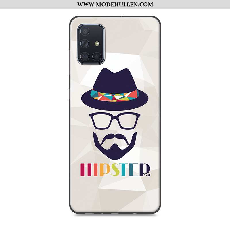 Hülle Samsung Galaxy A71 Karikatur Trend Case Kreativ Sterne Handy Silikon Grau