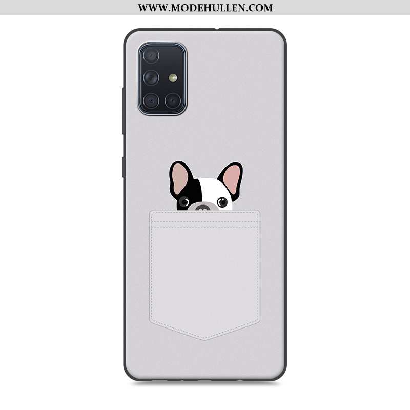 Hülle Samsung Galaxy A71 Karikatur Trend Case Kreativ Sterne Handy Silikon Grau