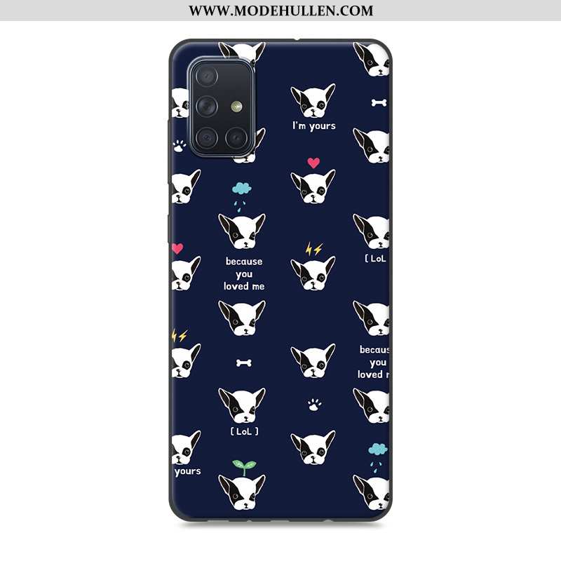 Hülle Samsung Galaxy A71 Karikatur Trend Case Kreativ Sterne Handy Silikon Grau