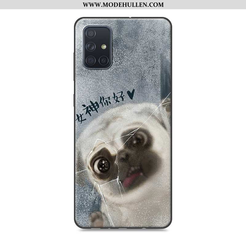 Hülle Samsung Galaxy A71 Karikatur Trend Case Kreativ Sterne Handy Silikon Grau