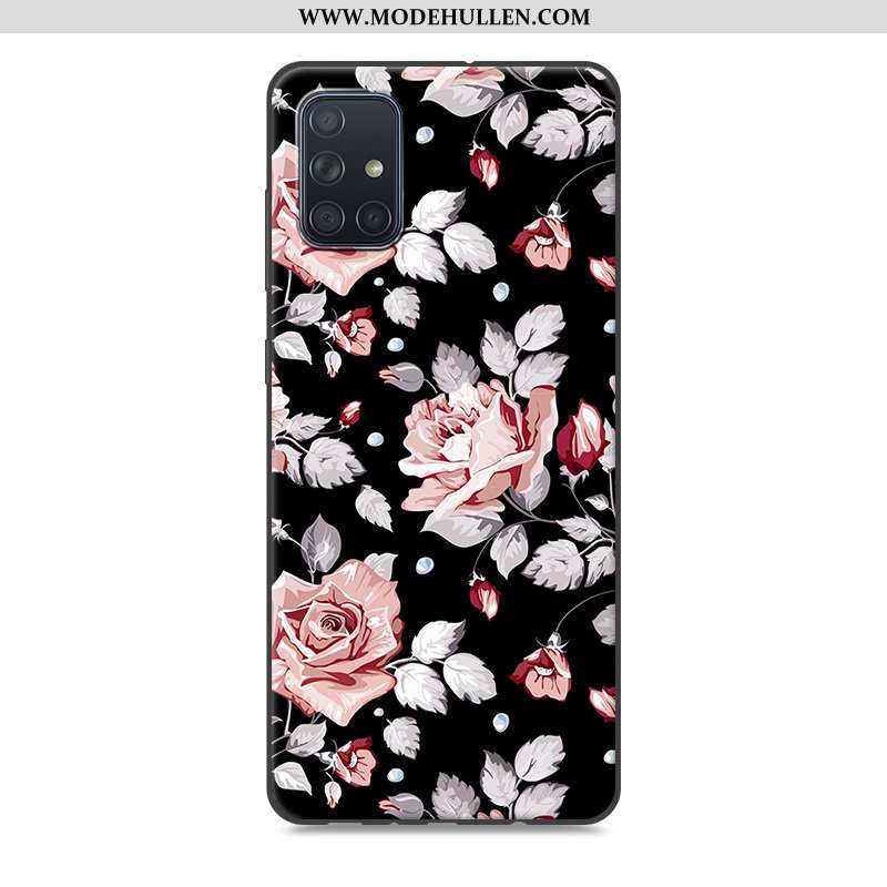 Hülle Samsung Galaxy A71 Karikatur Trend Case Kreativ Sterne Handy Silikon Grau