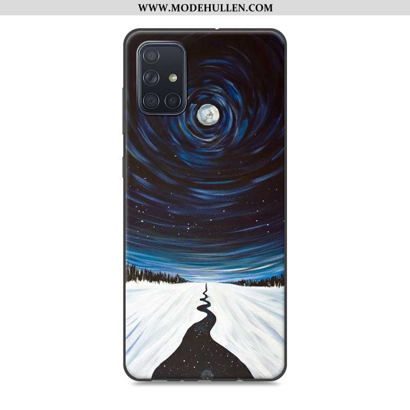 Hülle Samsung Galaxy A71 Karikatur Trend Case Kreativ Sterne Handy Silikon Grau