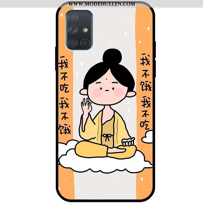 Hülle Samsung Galaxy A71 Kreativ Karikatur Gelb Silikon Trend Schutz Gelbe