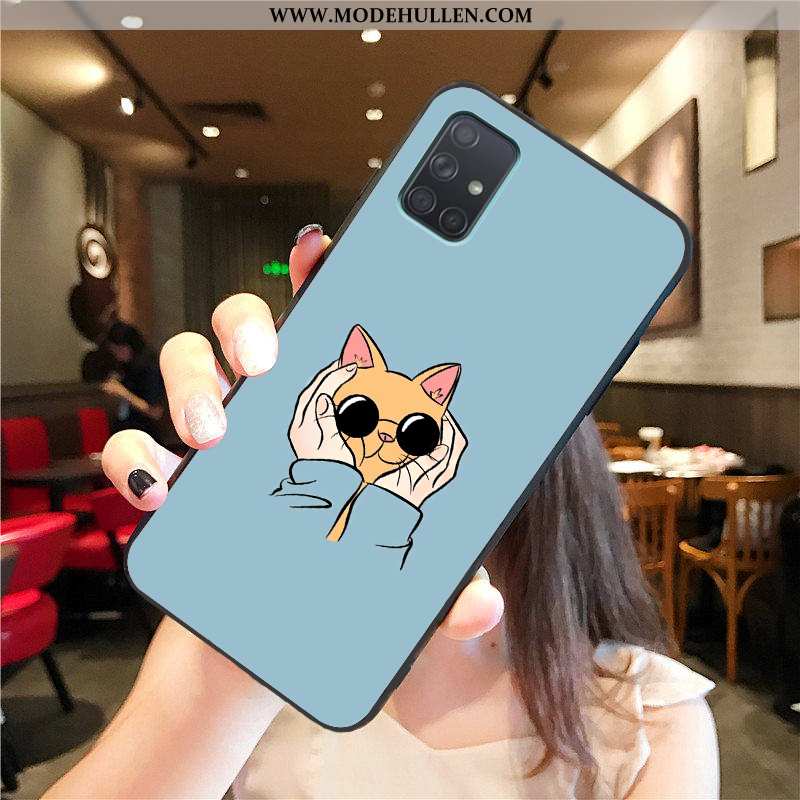 Hülle Samsung Galaxy A71 Kreativ Karikatur Gelb Silikon Trend Schutz Gelbe