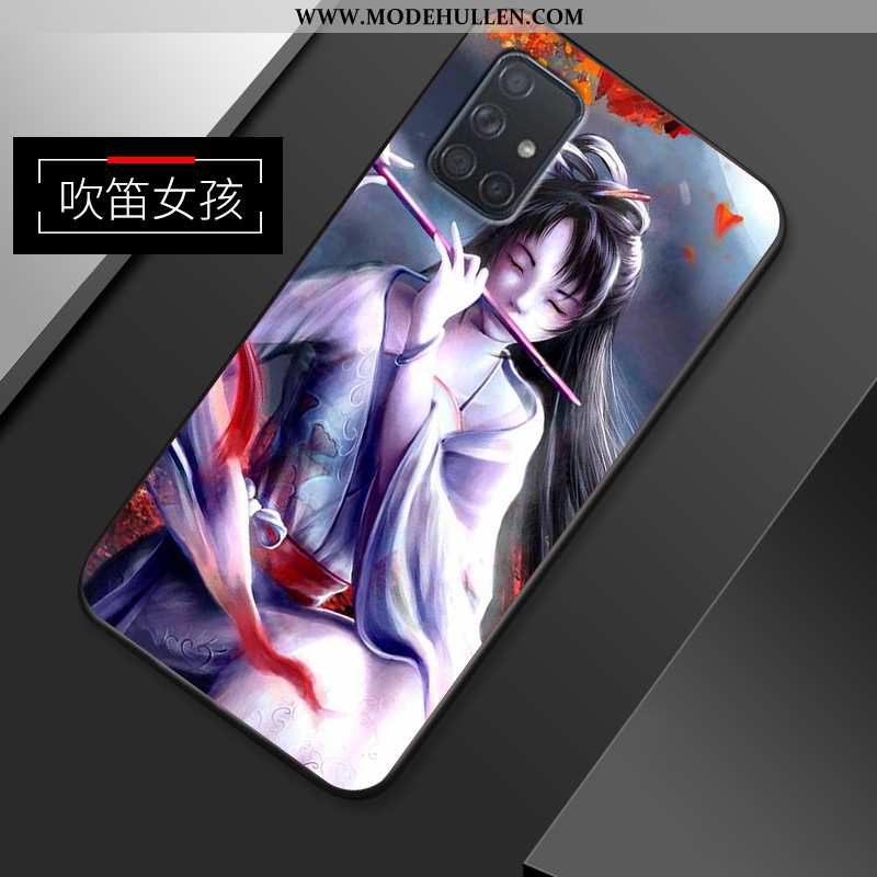 Hülle Samsung Galaxy A71 Kreativ Trend Alles Inklusive Sterne Super Weiche Silikon Case Lila