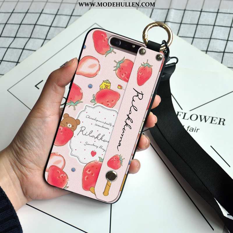 Hülle Samsung Galaxy A80 Schutz Hängende Verzierungen Frucht Rosa Karikatur Handy Kreativ